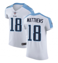 Men's Nike Tennessee Titans #18 Rishard Matthews White Vapor Untouchable Elite Player NFL Jersey