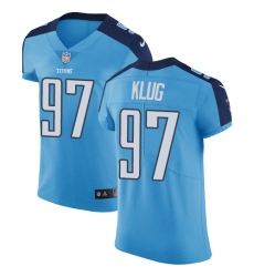 Men's Nike Tennessee Titans #97 Karl Klug Light Blue Team Color Vapor Untouchable Elite Player NFL Jersey