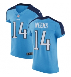 Men's Nike Tennessee Titans #14 Eric Weems Light Blue Team Color Vapor Untouchable Elite Player NFL Jersey