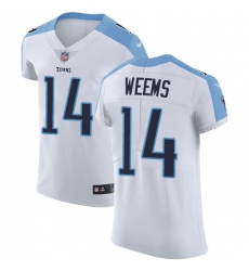 Men's Nike Tennessee Titans #14 Eric Weems White Vapor Untouchable Elite Player NFL Jersey