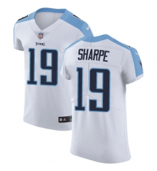 Men's Nike Tennessee Titans #19 Tajae Sharpe White Vapor Untouchable Elite Player NFL Jersey