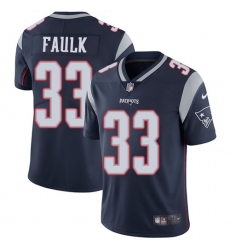 Youth Nike New England Patriots #33 Kevin Faulk Navy Blue Team Color Vapor Untouchable Limited Player NFL Jersey