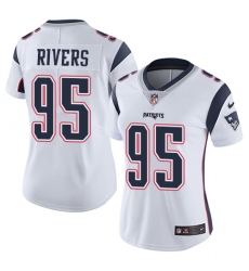 Women's Nike New England Patriots #95 Derek Rivers White Vapor Untouchable Limited Player NFL Jersey