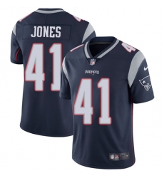 Men's Nike New England Patriots #41 Cyrus Jones Navy Blue Team Color Vapor Untouchable Limited Player NFL Jersey