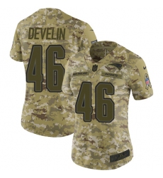 Women's Nike New England Patriots #46 James Develin Limited Camo 2018 Salute to Service NFL Jersey