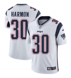 Men's Nike New England Patriots #30 Duron Harmon White Vapor Untouchable Limited Player NFL Jersey