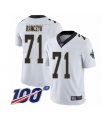 Men's New Orleans Saints #71 Ryan Ramczyk White Vapor Untouchable Limited Player 100th Season Football Jersey