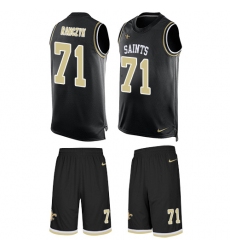 Men's Nike New Orleans Saints #71 Ryan Ramczyk Limited Black Tank Top Suit NFL Jersey