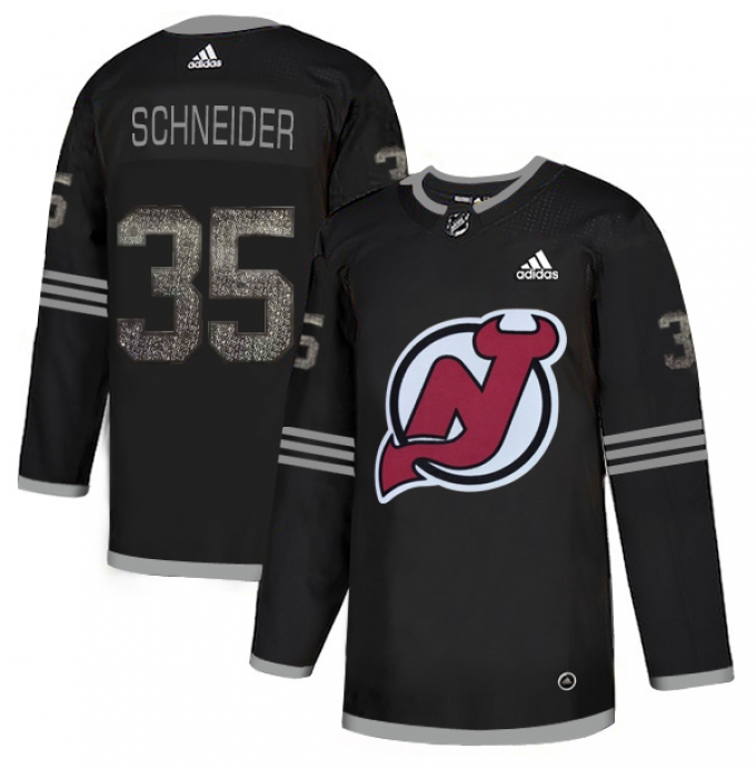 Men's Adidas New Jersey Devils #35 Cory Schneider Black Authentic Classic Stitched NHL Jersey