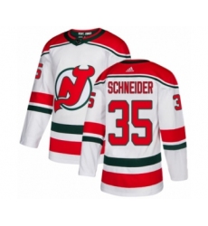 Youth Adidas New Jersey Devils #35 Cory Schneider Authentic White Alternate NHL Jersey
