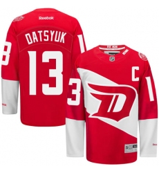 Youth Reebok Detroit Red Wings #13 Pavel Datsyuk Premier Red 2016 Stadium Series NHL Jersey