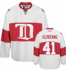 Men's Reebok Detroit Red Wings #41 Luke Glendening Premier White Third NHL Jersey