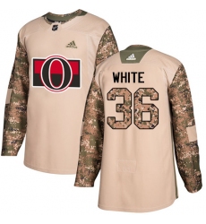 Men's Adidas Ottawa Senators #36 Colin White Camo Authentic 2017 Veterans Day Stitched NHL Jersey