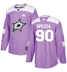 Men's Adidas Dallas Stars #90 Jason Spezza Authentic Purple Fights Cancer Practice NHL Jersey