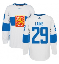 Men's Adidas Team Finland #29 Patrik Laine Premier White Home 2016 World Cup of Hockey Jersey