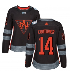 Women's Adidas Team North America #14 Sean Couturier Premier Black Away 2016 World Cup of Hockey Jersey