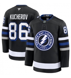 Men's Tampa Bay Lightning #86 Nikita Kucherov Black 2024-25 Alternate Stitched Hockey Jersey