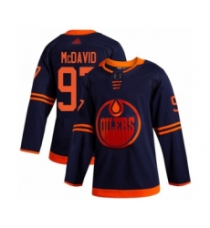 Men's Edmonton Oilers #97 Connor McDavid Authentic Navy Blue Alternate Hockey Jersey