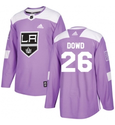 Youth Adidas Los Angeles Kings #26 Nic Dowd Authentic Purple Fights Cancer Practice NHL Jersey