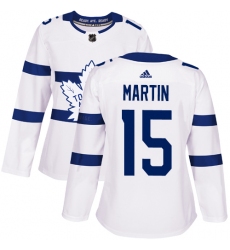 Women's Adidas Toronto Maple Leafs #15 Matt Martin Authentic White 2018 Stadium Series NHL Jersey