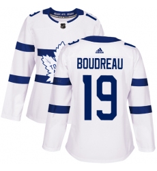 Women's Adidas Toronto Maple Leafs #19 Bruce Boudreau Authentic White 2018 Stadium Series NHL Jersey