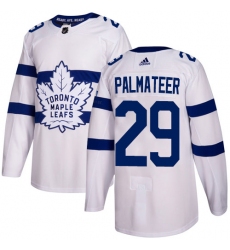 Youth Adidas Toronto Maple Leafs #29 Mike Palmateer Authentic White 2018 Stadium Series NHL Jersey