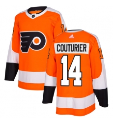 Men's Adidas Philadelphia Flyers #14 Sean Couturier Authentic Orange Home NHL Jersey