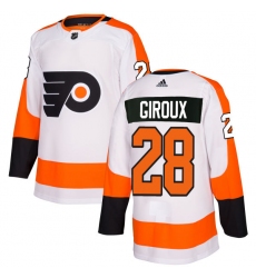 Youth Adidas Philadelphia Flyers #28 Claude Giroux Authentic White Away NHL Jersey