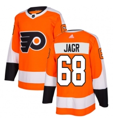 Men's Adidas Philadelphia Flyers #68 Jaromir Jagr Premier Orange Home NHL Jersey