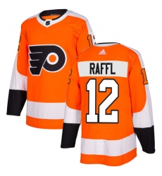 Men's Adidas Philadelphia Flyers #12 Michael Raffl Premier Orange Home NHL Jersey