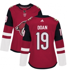 Women's Adidas Arizona Coyotes #19 Shane Doan Premier Burgundy Red Home NHL Jersey