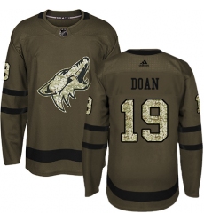 Youth Adidas Arizona Coyotes #19 Shane Doan Authentic Green Salute to Service NHL Jersey