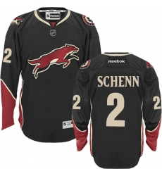 Women's Reebok Arizona Coyotes #2 Luke Schenn Authentic Black Third NHL Jersey