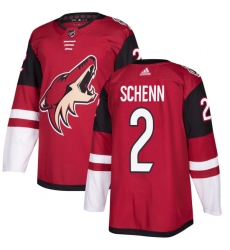 Youth Adidas Arizona Coyotes #2 Luke Schenn Premier Burgundy Red Home NHL Jersey