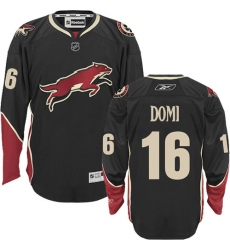 Women's Reebok Arizona Coyotes #16 Max Domi Premier Black Third NHL Jersey