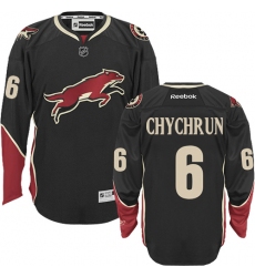 Women's Reebok Arizona Coyotes #6 Jakob Chychrun Authentic Black Third NHL Jersey