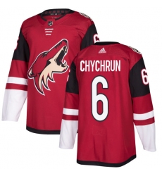 Youth Adidas Arizona Coyotes #6 Jakob Chychrun Premier Burgundy Red Home NHL Jersey