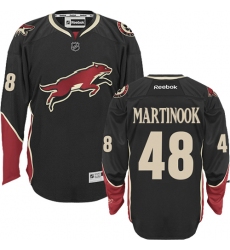 Youth Reebok Arizona Coyotes #48 Jordan Martinook Authentic Black Third NHL Jersey