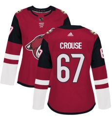 Women's Adidas Arizona Coyotes #67 Lawson Crouse Authentic Burgundy Red Home NHL Jersey