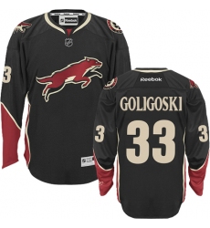 Women's Reebok Arizona Coyotes #33 Alex Goligoski Premier Black Third NHL Jersey