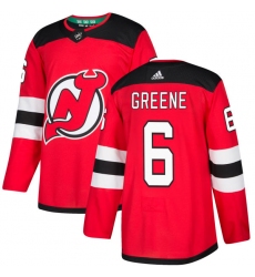 Men's Adidas New Jersey Devils #6 Andy Greene Premier Red Home NHL Jersey