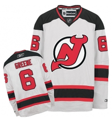 Youth Reebok New Jersey Devils #6 Andy Greene Authentic White Away NHL Jersey