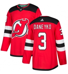 Men's Adidas New Jersey Devils #3 Ken Daneyko Premier Red Home NHL Jersey