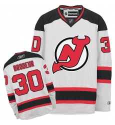 Women's Reebok New Jersey Devils #30 Martin Brodeur Authentic White Away NHL Jersey