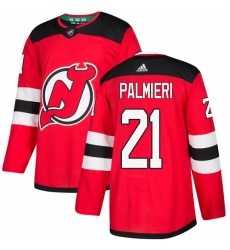 Men's Adidas New Jersey Devils #21 Kyle Palmieri Premier Red Home NHL Jersey