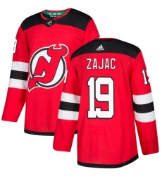 Men's Adidas New Jersey Devils #19 Travis Zajac Authentic Red Home NHL Jersey