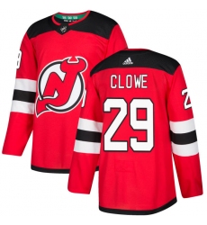 Men's Adidas New Jersey Devils #29 Ryane Clowe Authentic Red Home NHL Jersey