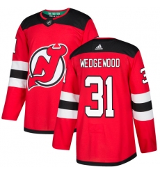 Men's Adidas New Jersey Devils #31 Scott Wedgewood Premier Red Home NHL Jersey