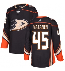 Men's Adidas Anaheim Ducks #45 Sami Vatanen Premier Black Home NHL Jersey