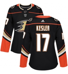 Women's Adidas Anaheim Ducks #17 Ryan Kesler Premier Black Home NHL Jersey